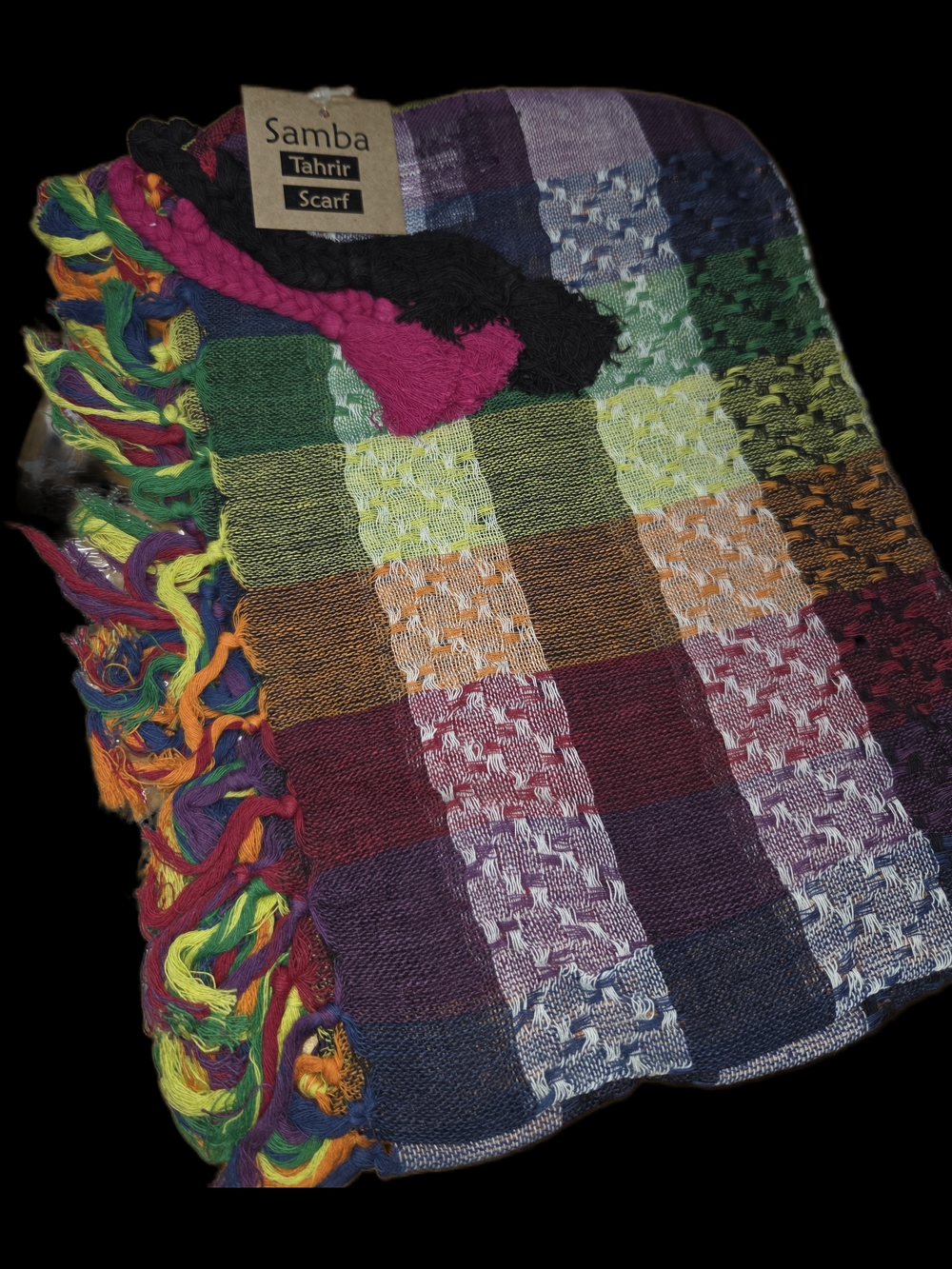 Samba Rainbow Keffiyeh Tahrir Scarf 13" by 39"